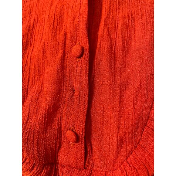 Sweet Wanderer Women's Size Large Button Down Blouse Short Sleeve - Picture 2 of 7